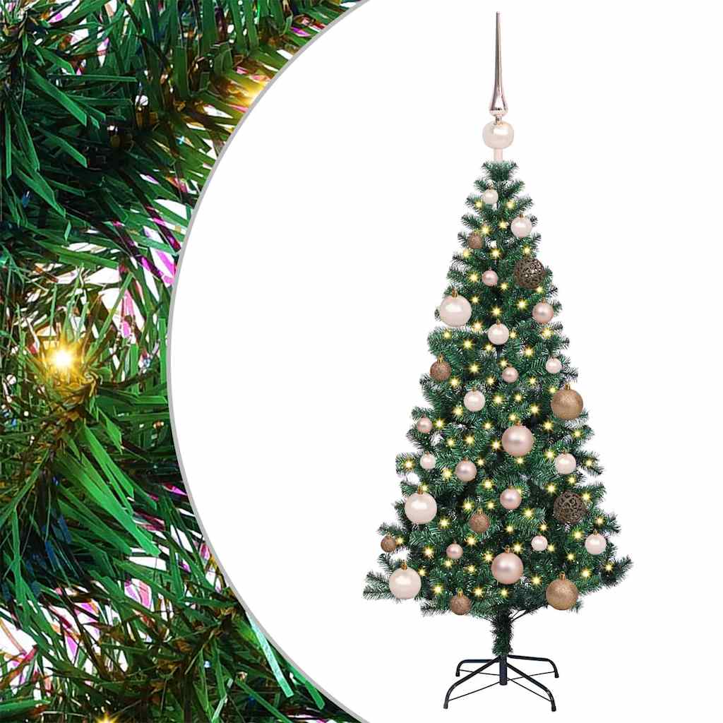 Mesterséges, előre világított karácsonyi fa Zöld 120 cm