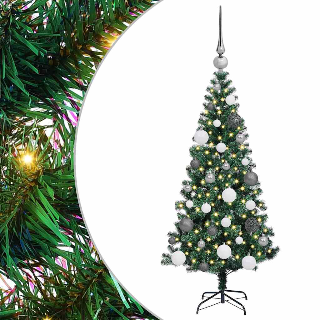 Mesterséges, előre világított karácsonyi fa Zöld 120 cm