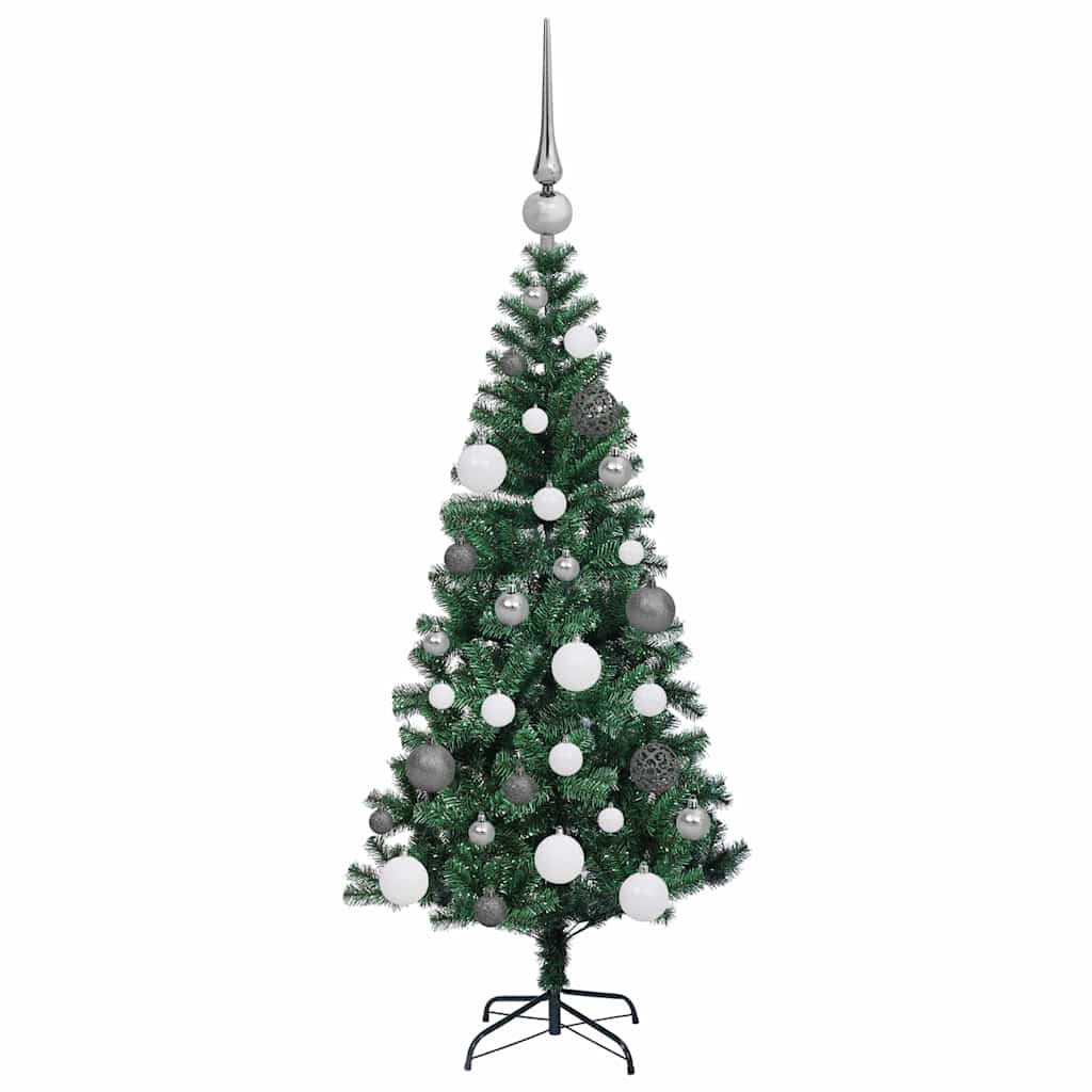 Mesterséges, előre világított karácsonyi fa Zöld 120 cm