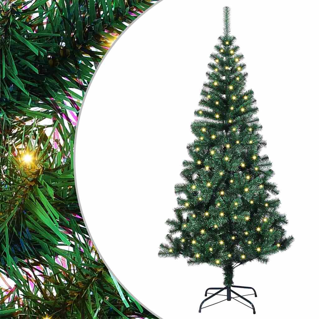 Mesterséges, előre világított karácsonyi fa Zöld 150 cm