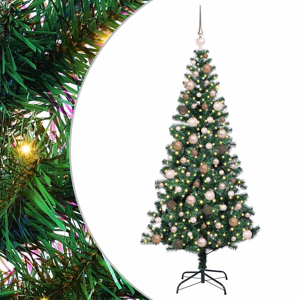 Mesterséges, előre világított karácsonyi fa Zöld 180 cm