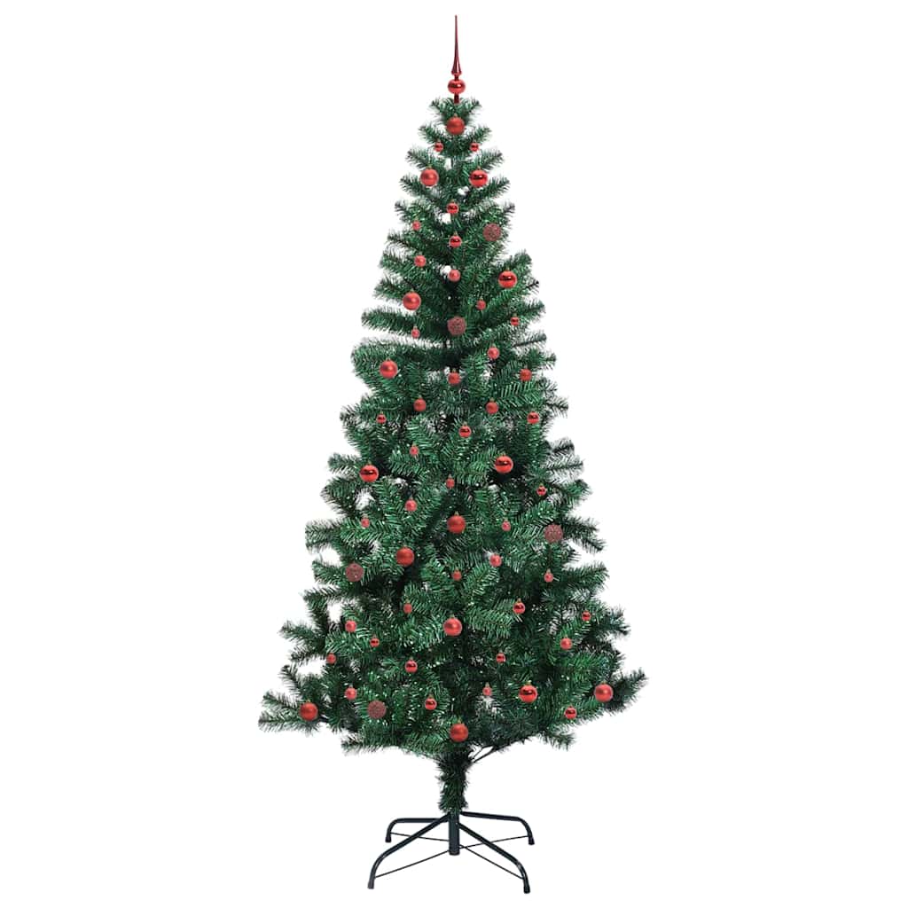Mesterséges, előre világított karácsonyi fa Zöld 240 cm