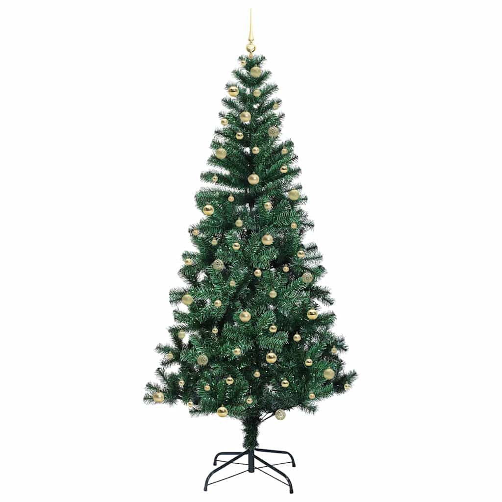 Mesterséges, előre világított karácsonyi fa Zöld 240 cm