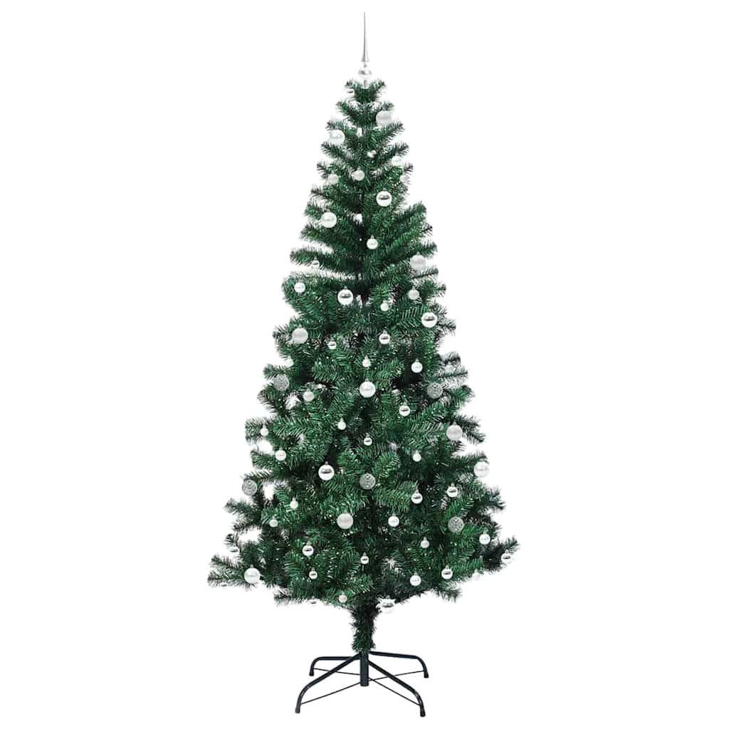 Mesterséges, előre világított karácsonyi fa Zöld 240 cm
