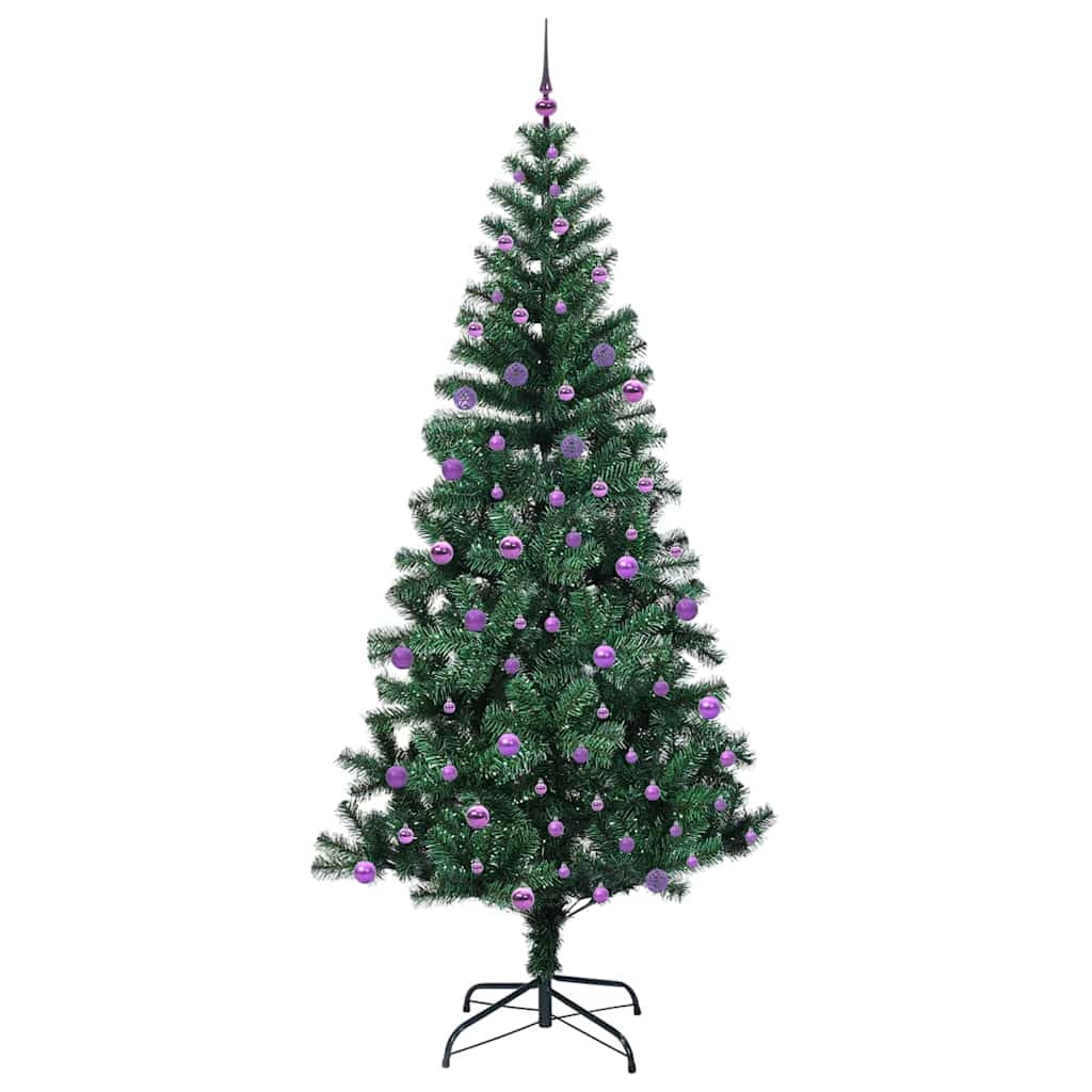 Mesterséges, előre világított karácsonyi fa Zöld 240 cm