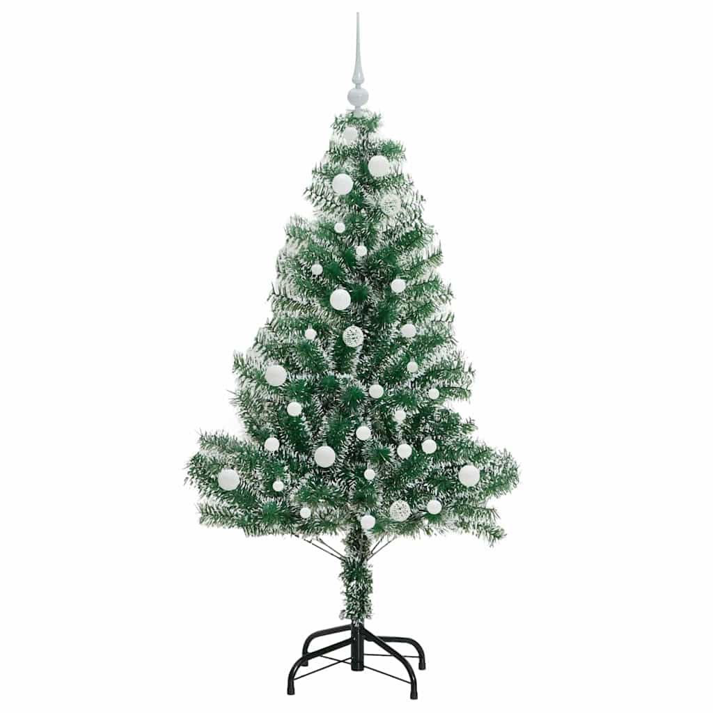Mű karácsonyi fa hóval borítva LED fényekkel 150 cm