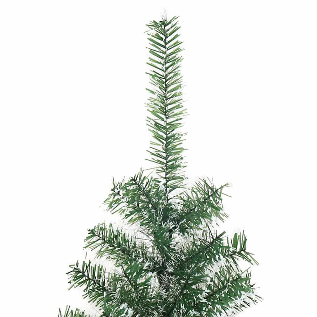Mű karácsonyi fa hóval borítva LED fényekkel 210 cm