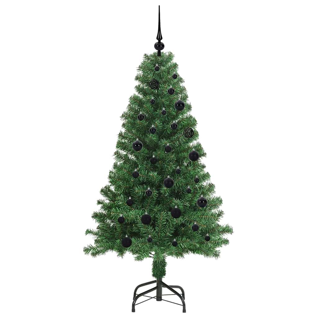 Mű karácsonyfa 150 LED-del Zöld 150 cm PVC és Acél és Műanyag