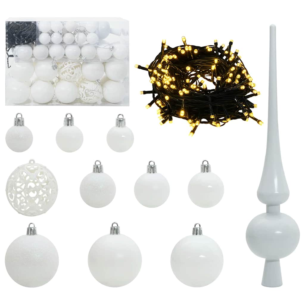 Mű karácsonyfa 150 LED-del Zöld 150 cm PVC és Acél és Műanyag