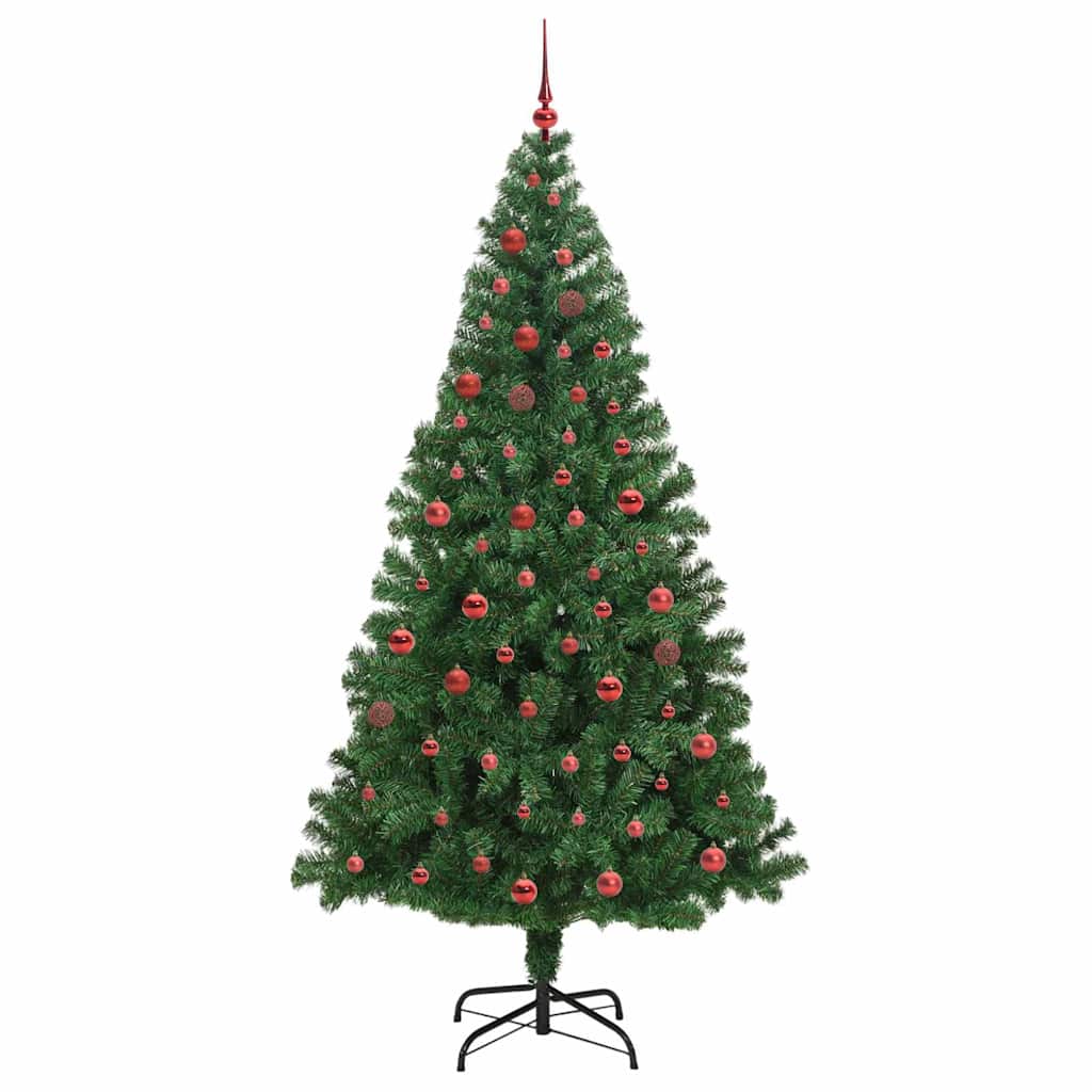 Mű karácsonyfa 300 LED-del Zöld 210 cm PVC és Acél és Műanyag