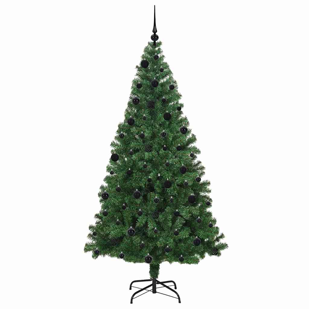 Mű karácsonyfa 300 LED-del Zöld 210 cm PVC és Acél és Műanyag
