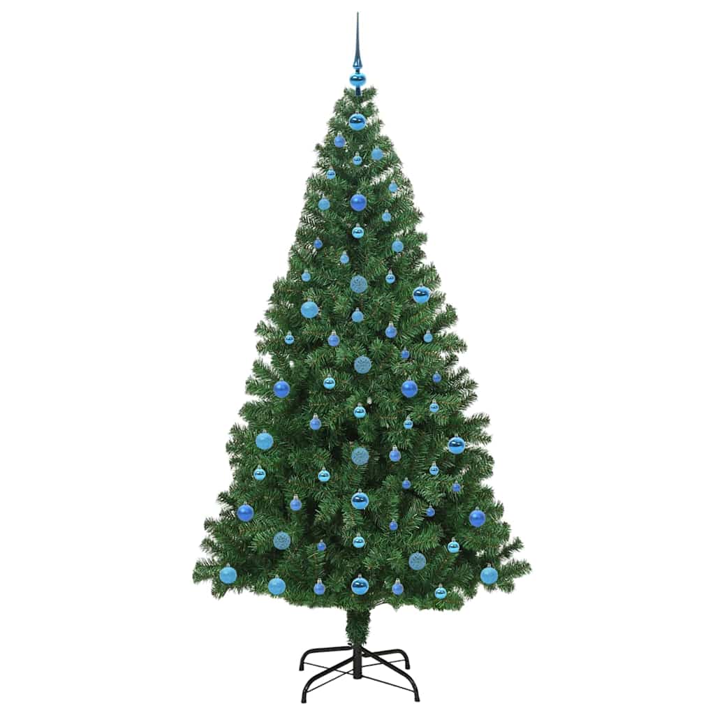 Mű karácsonyfa 300 LED-del Zöld 210 cm PVC és Acél és Műanyag