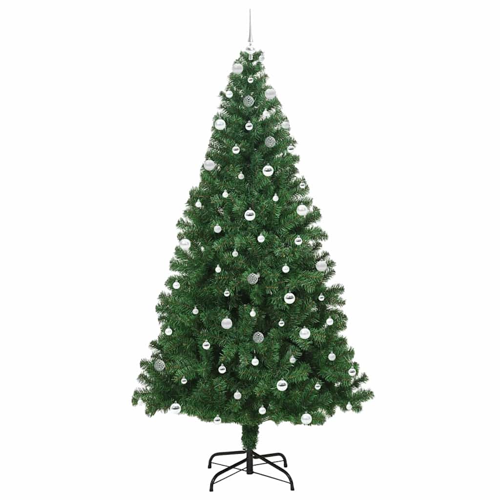 Mű karácsonyfa 300 LED-del Zöld 240 cm PVC és Acél és Műanyag