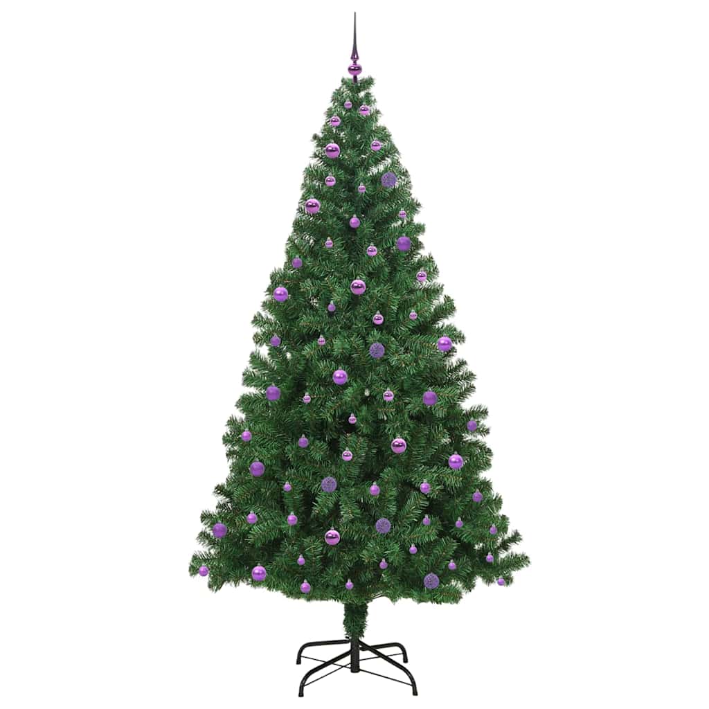 Mű karácsonyfa 300 LED-del Zöld 240 cm PVC és Acél és Műanyag