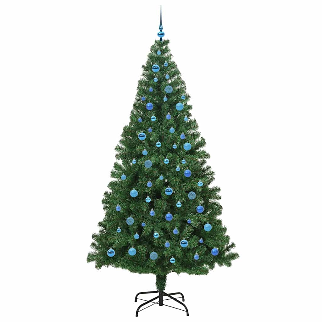 Mű karácsonyfa 300 LED-del Zöld 240 cm PVC és Acél és Műanyag