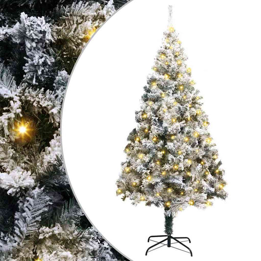 Mű karácsonyfa 300 LED-del Zöld 180 cm PVC és Acél és Műanyag