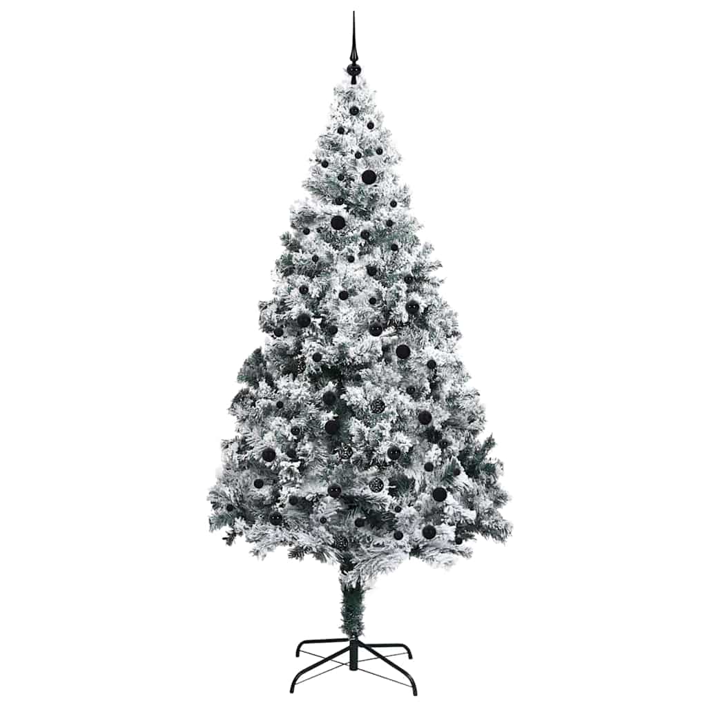 Mű karácsonyfa 300 LED-del Zöld 240 cm PVC és Acél és Műanyag