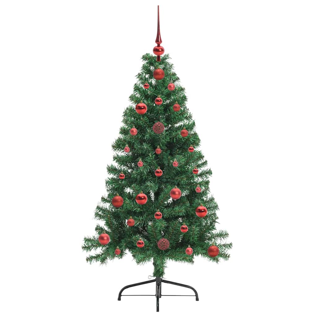Mesterséges, előre világított karácsonyi fa Zöld 120 cm PVC