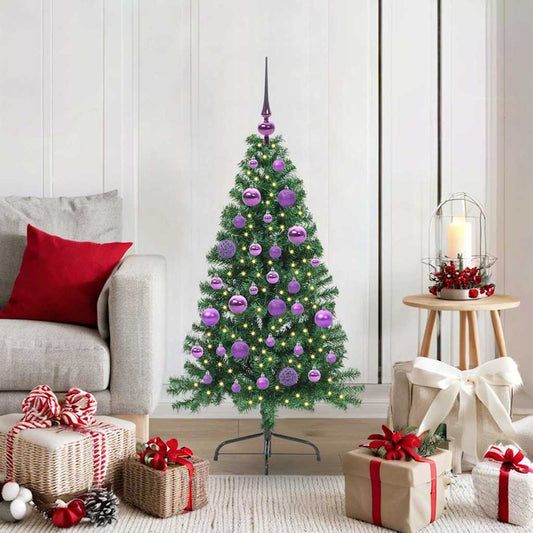 Műfenyő Elővilágított Karácsonyfa Zöld 120 cm PVC