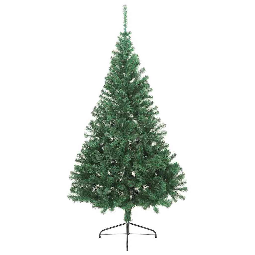 Műfenyő Elővilágított Karácsonyfa 300 LED-del Zöld 210 cm PVC