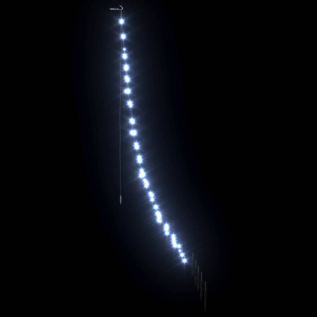 LED Karácsonyi Fenyő 112 LED-del Hideg fehér 182 cm Fém