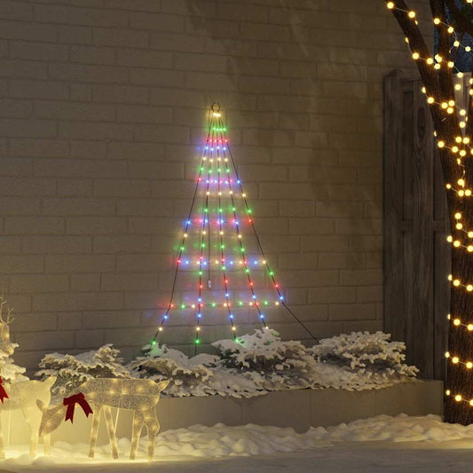 LED Karácsonyi Fenyő 112 LED-del Sokszínű 182 cm Fém