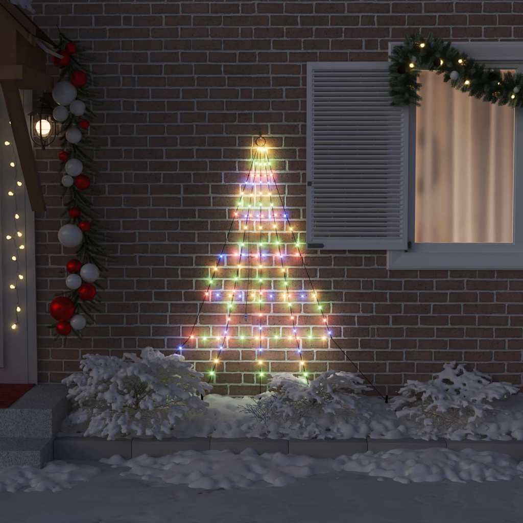 LED Karácsonyi Fenyő 112 LED-del Sokszínű 182 cm Fém