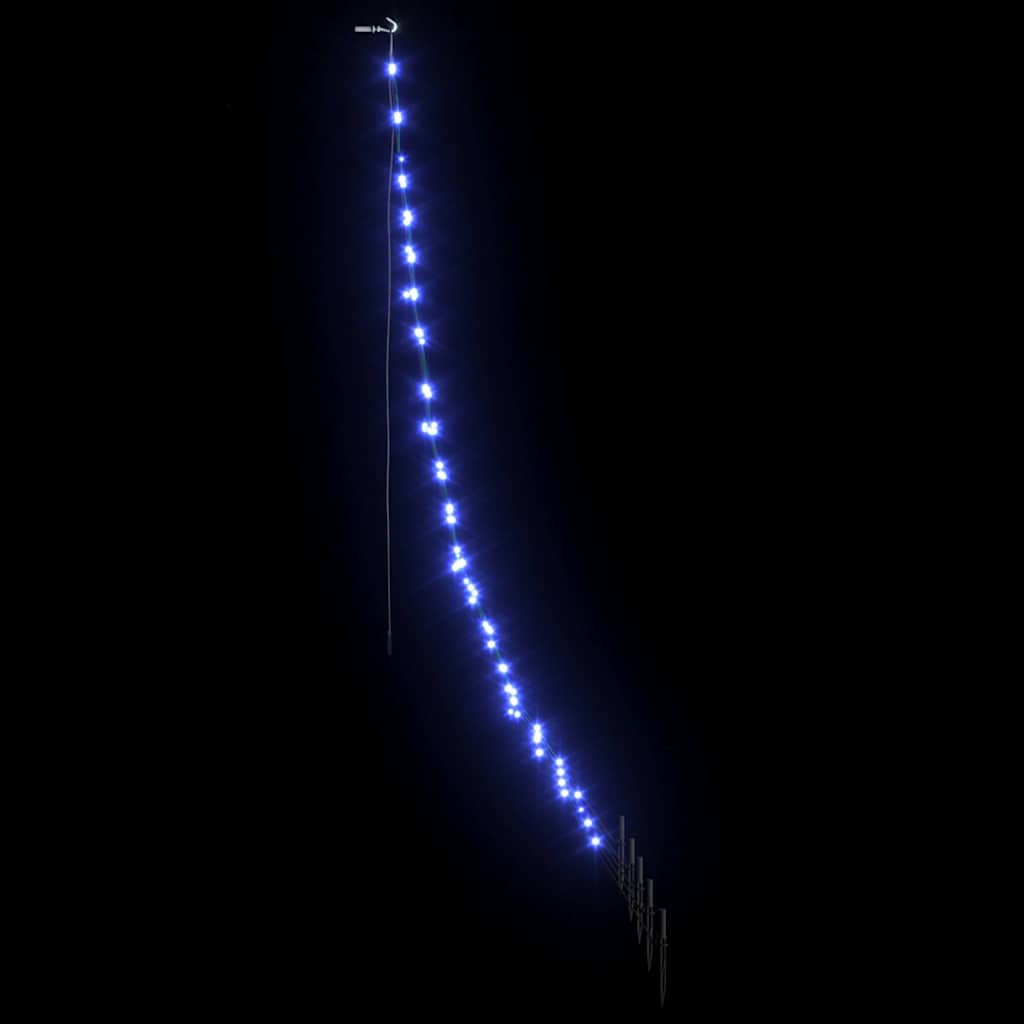 LED Karácsonyi Fenyő 112 LED-del Kék 182 cm Fém