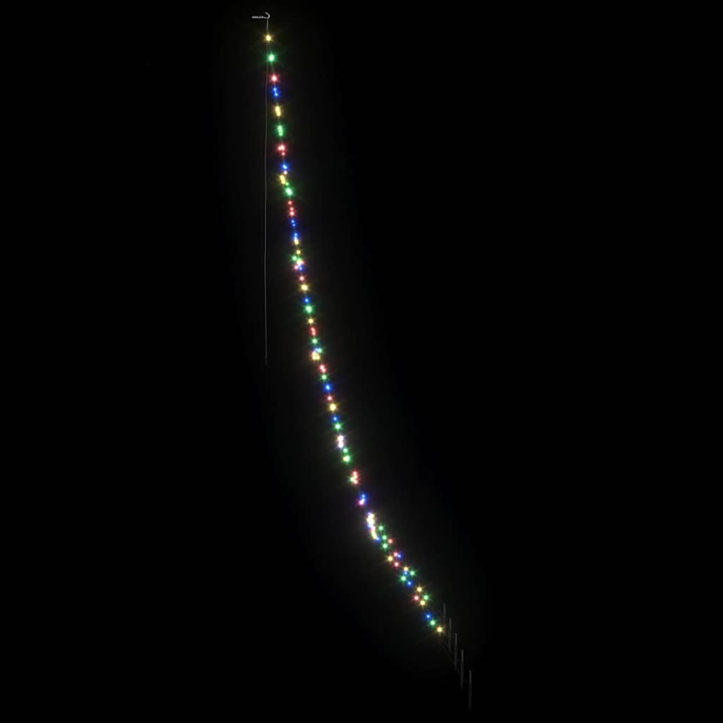LED Karácsonyi Fenyő 168 LED-del Sokszínű 306 cm Fém