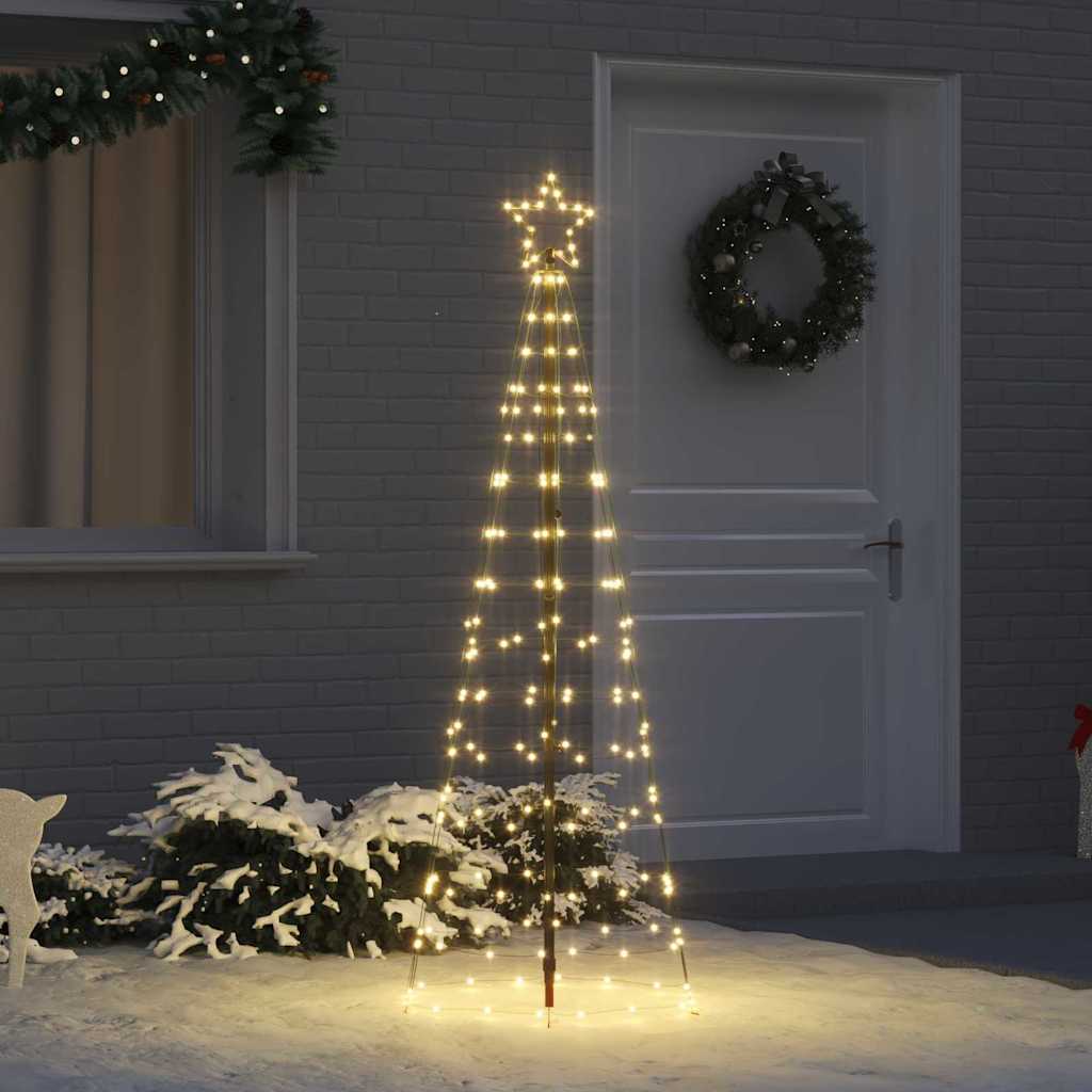 LED Karácsonyi Fenyő 390 LED-del Meleg fehér 250 cm Vas