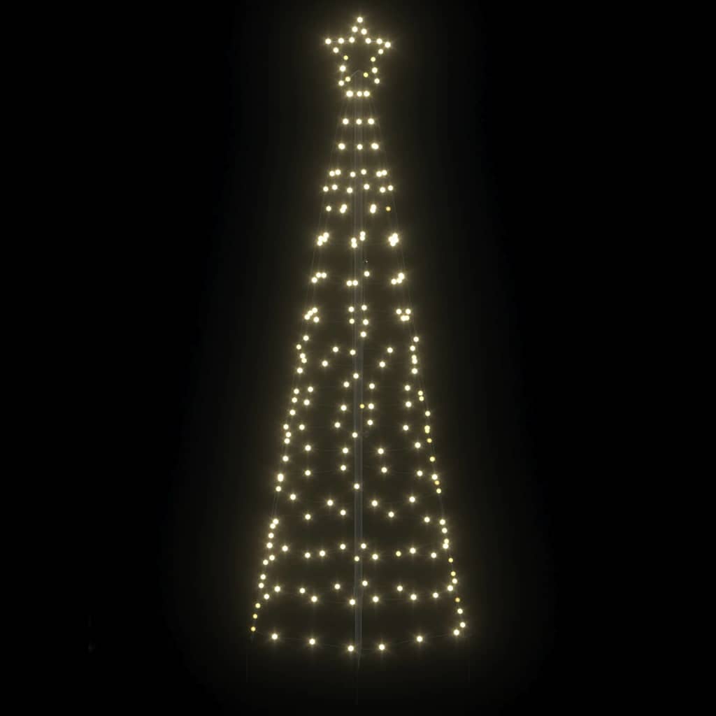 LED Karácsonyi Fenyő 390 LED-del Meleg fehér 250 cm Vas