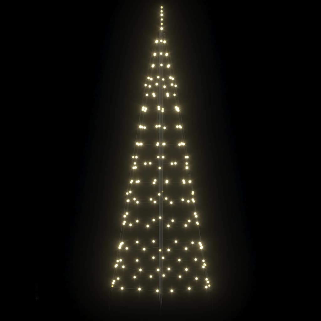LED Karácsonyi Fenyő 390 LED-del Meleg fehér 250 cm Vas