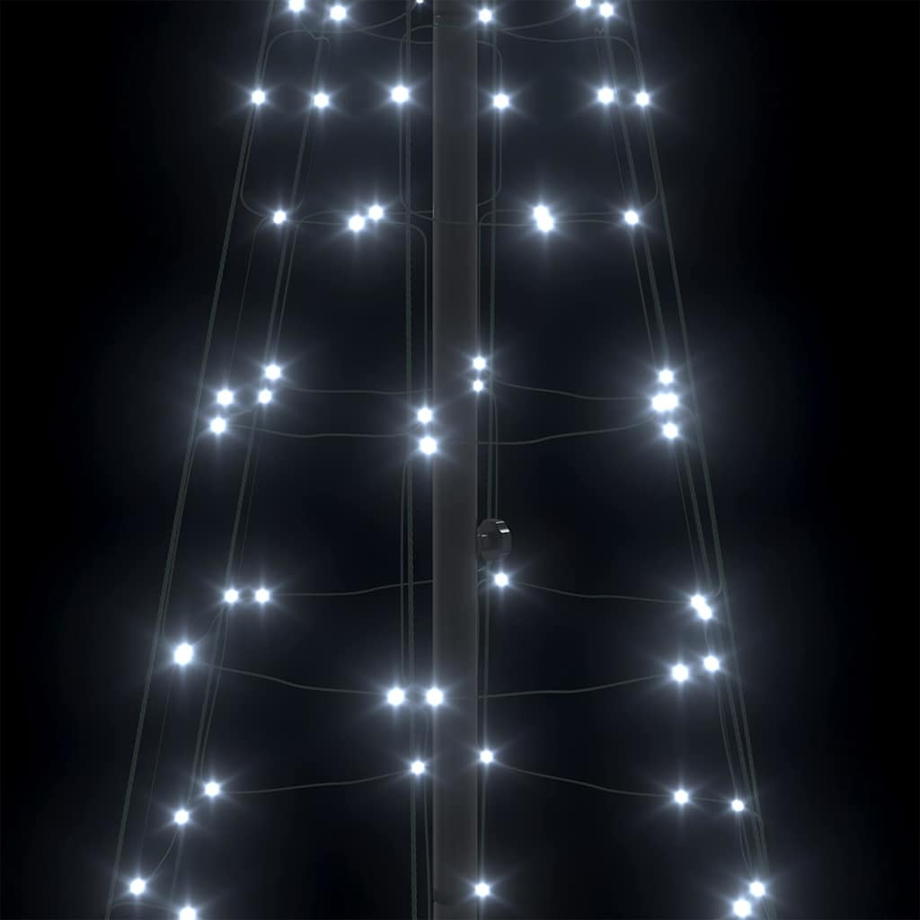 LED Karácsonyi Fenyő 390 LED-del Hideg fehér 250 cm Vas