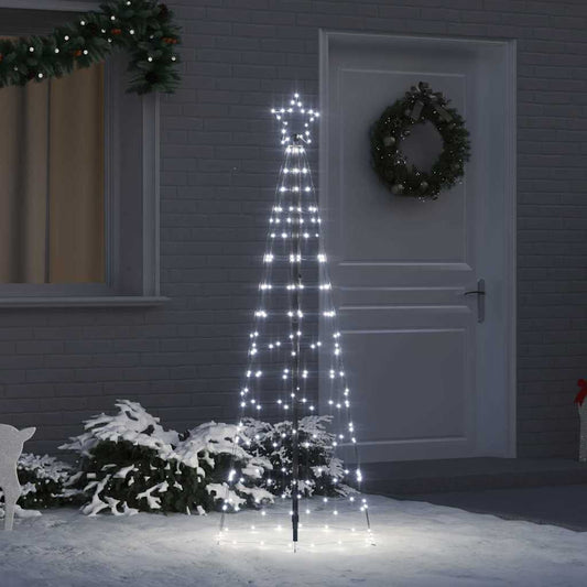 LED Karácsonyi Fenyő 390 LED-del Hideg fehér 250 cm Vas