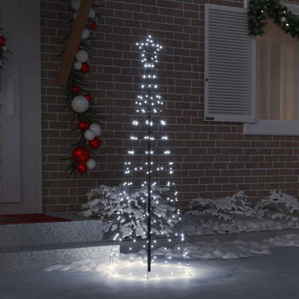 LED Karácsonyi Fenyő 390 LED-del Hideg fehér 250 cm Vas