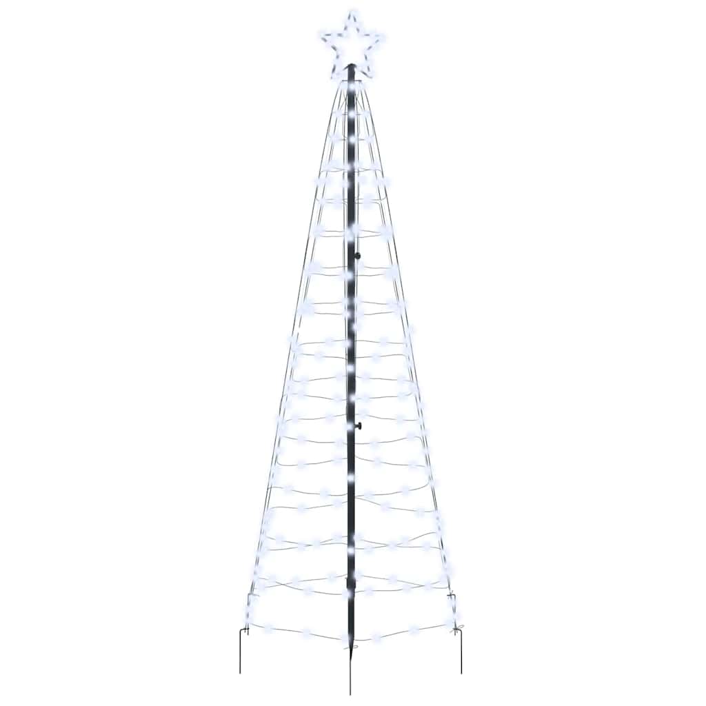 LED Karácsonyi Fenyő 390 LED-del Hideg fehér 250 cm Vas