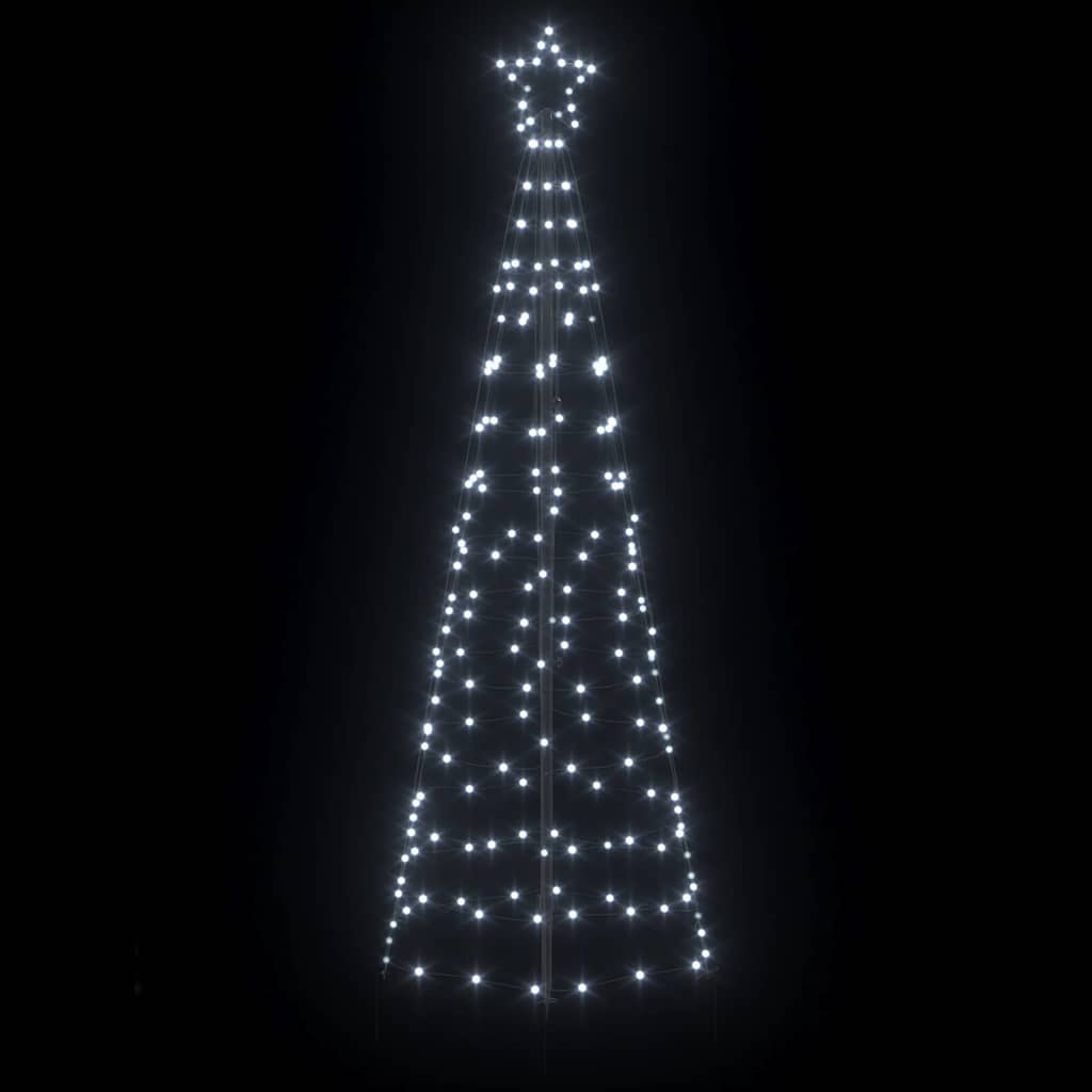 LED Karácsonyi Fenyő 390 LED-del Hideg fehér 250 cm Vas