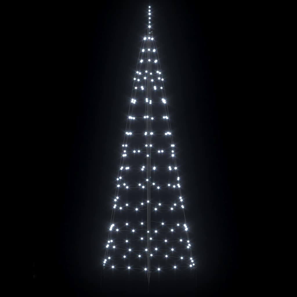 LED Karácsonyi Fenyő 390 LED-del Hideg fehér 250 cm Vas