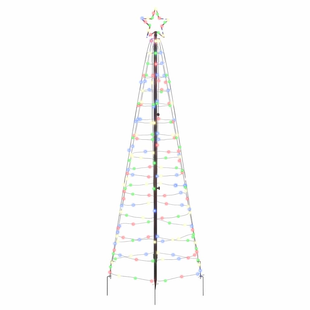 LED Karácsonyi Fenyő 390 LED-del Sokszínű 250 cm Vas