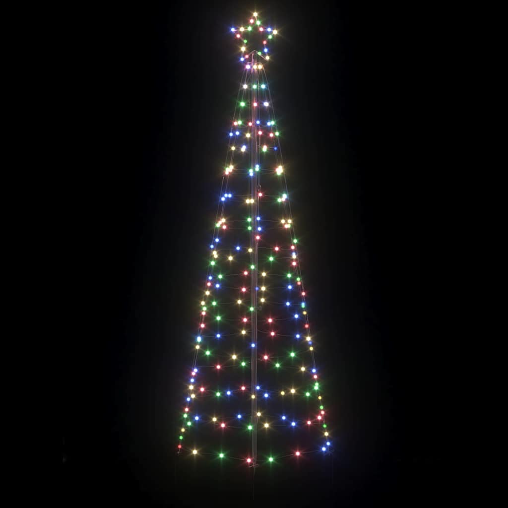 LED Karácsonyi Fenyő 390 LED-del Sokszínű 250 cm Vas