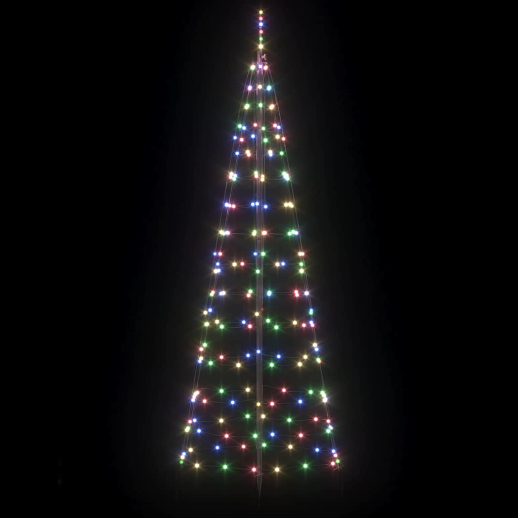 LED Karácsonyi Fenyő 390 LED-del Sokszínű 250 cm Vas