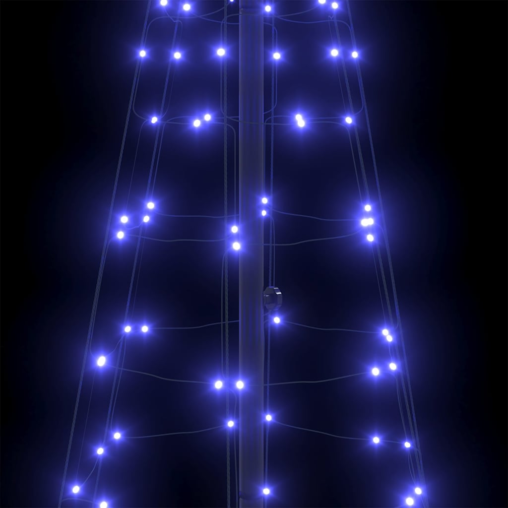 LED Karácsonyi Fenyő 390 LED-del Kék 250 cm Vas