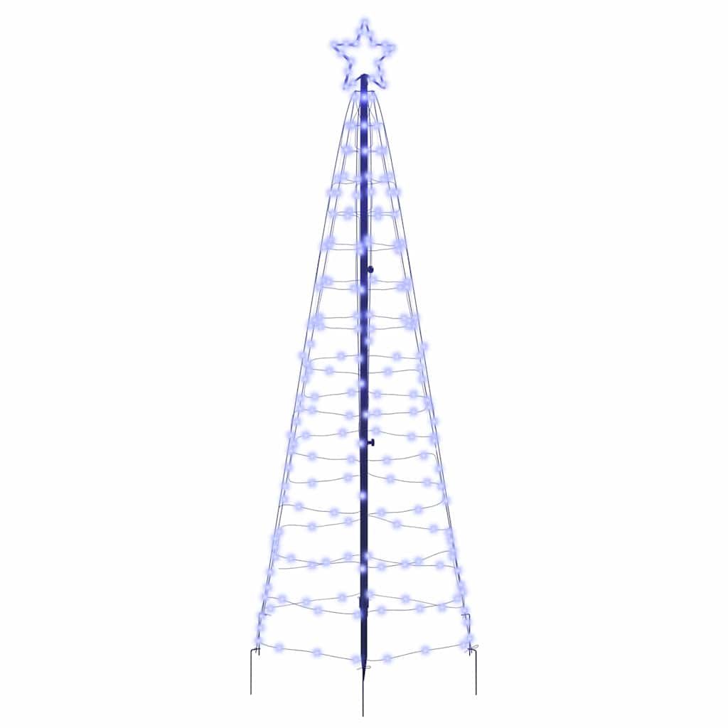 LED Karácsonyi Fenyő 390 LED-del Kék 250 cm Vas