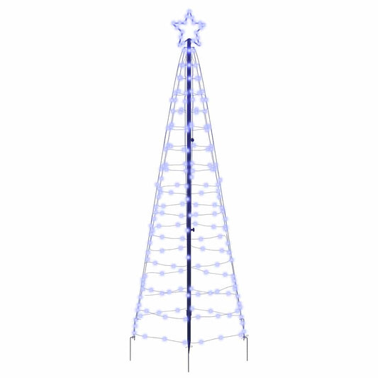 LED Karácsonyi Fenyő 390 LED-del Kék 250 cm Vas