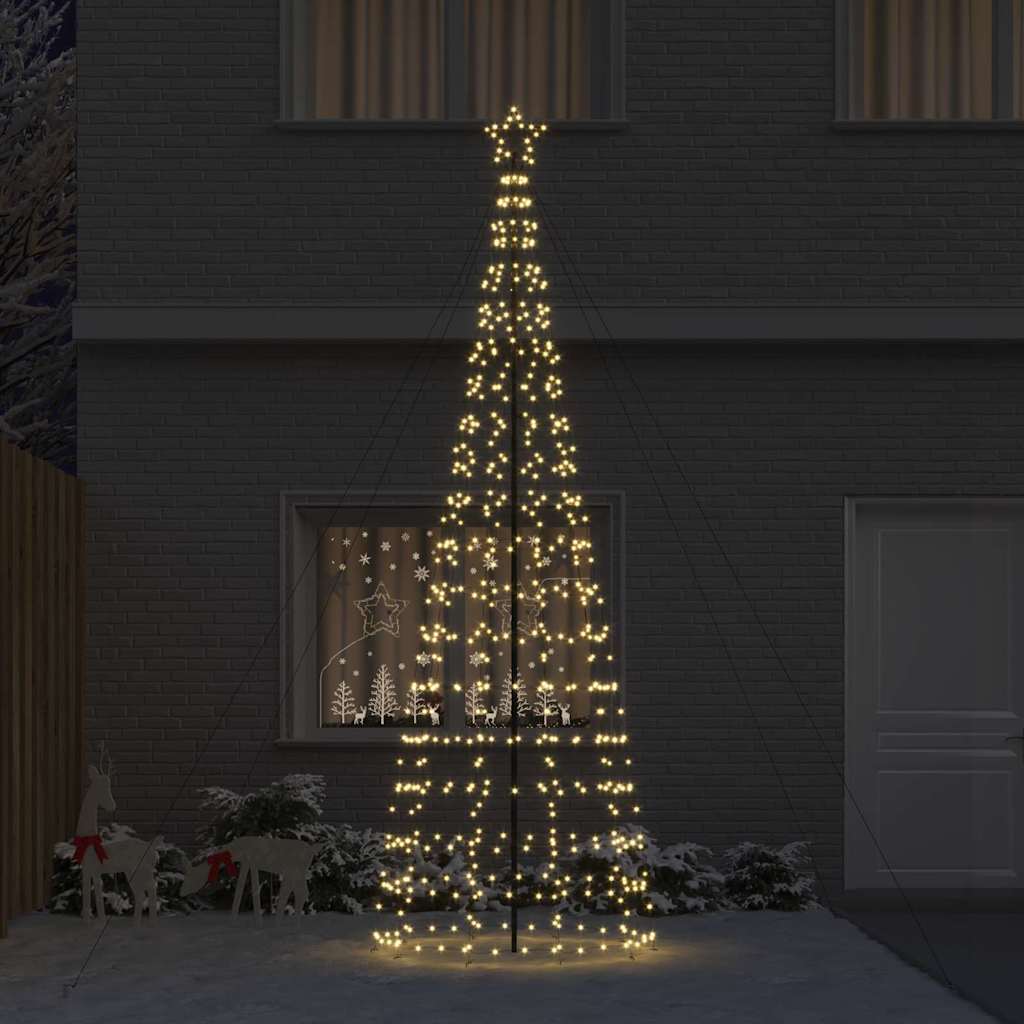 LED Karácsonyi Fenyő 800 LED-del Meleg fehér 400 cm Vas