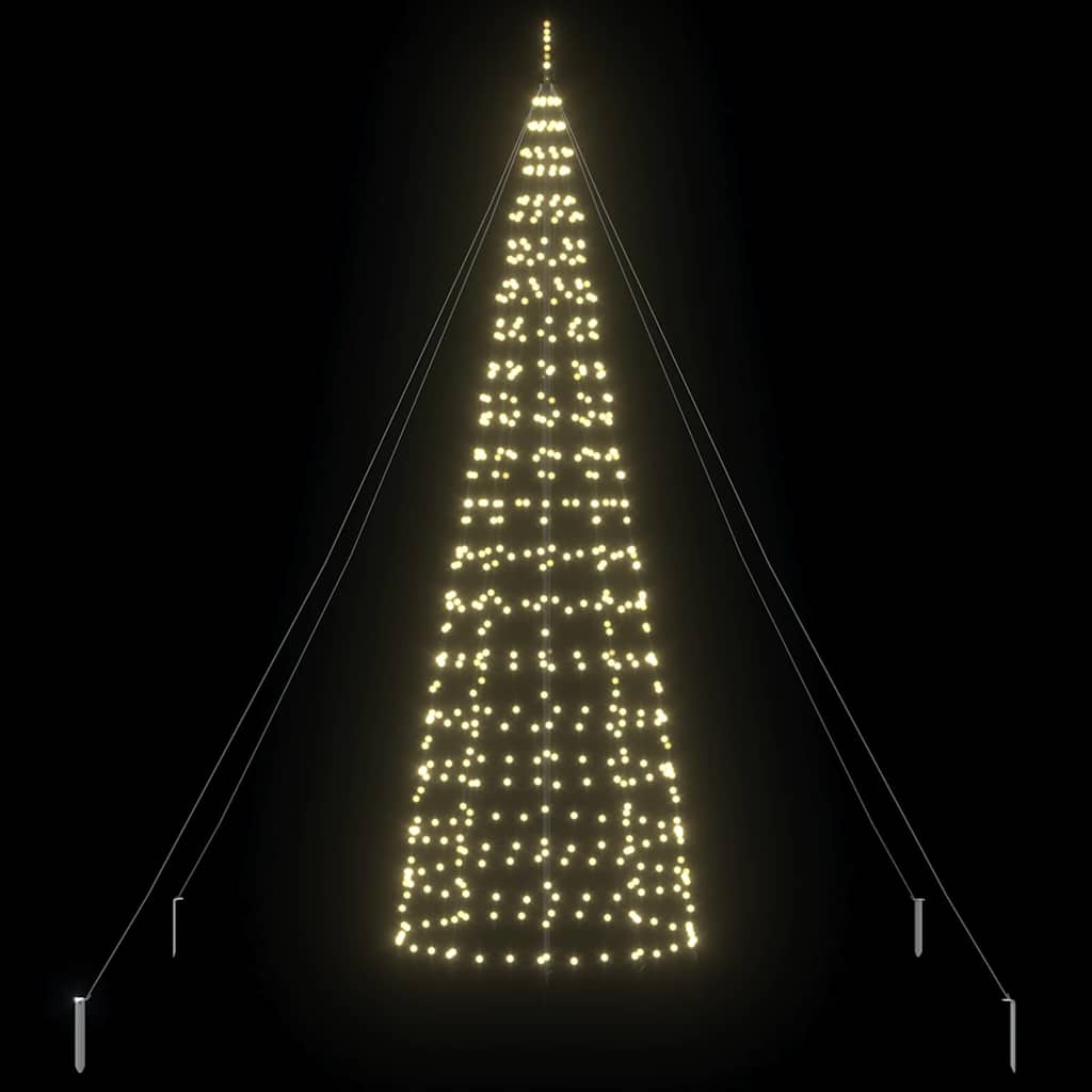 LED Karácsonyi Fenyő 800 LED-del Meleg fehér 400 cm Vas