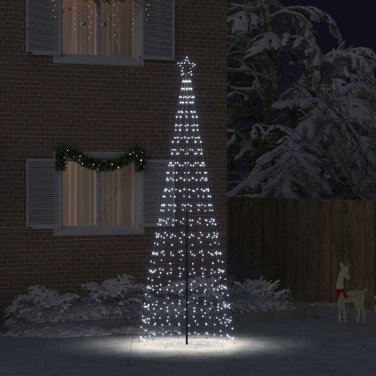 LED Karácsonyi Fenyő 800 LED-del Hideg fehér 400 cm Vas