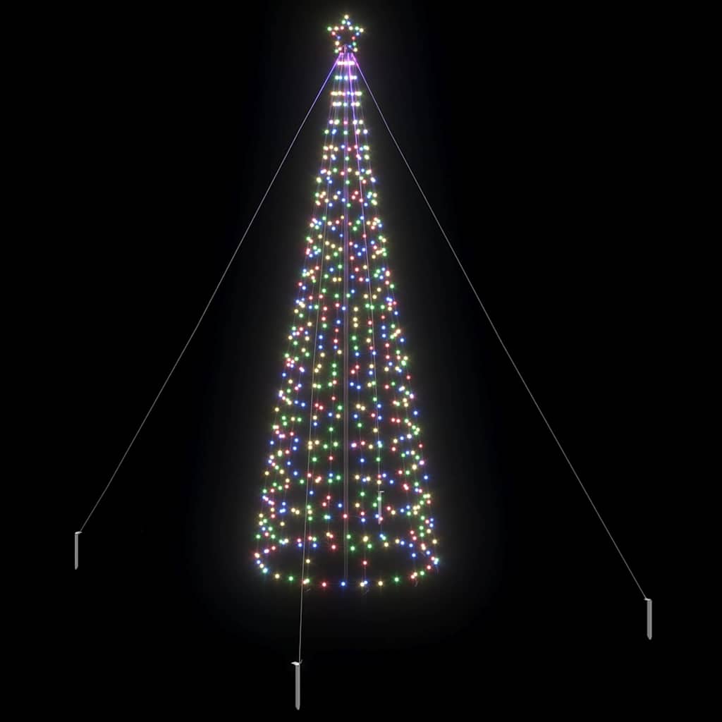 LED Karácsonyi Fenyő 800 LED-del Sokszínű 400 cm Vas