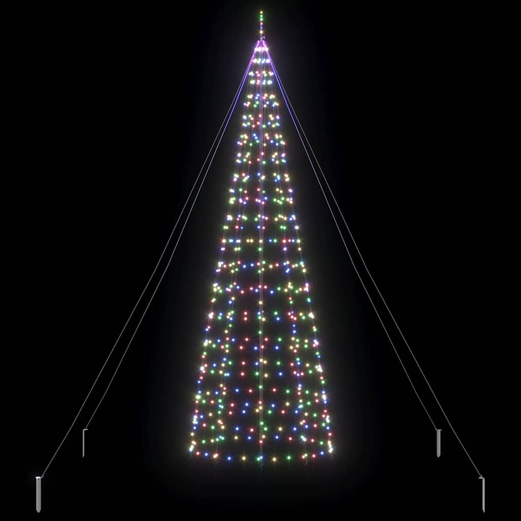 LED Karácsonyi Fenyő 800 LED-del Sokszínű 400 cm Vas