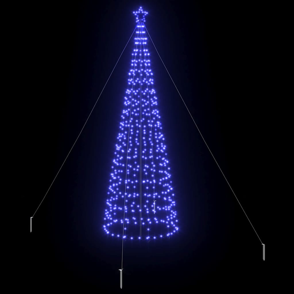 LED Karácsonyi Fenyő 800 LED-del Kék 400 cm Vas
